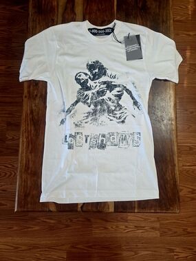 LOSTSHDWS Men's White Graphic Crew Neck T-Shirt